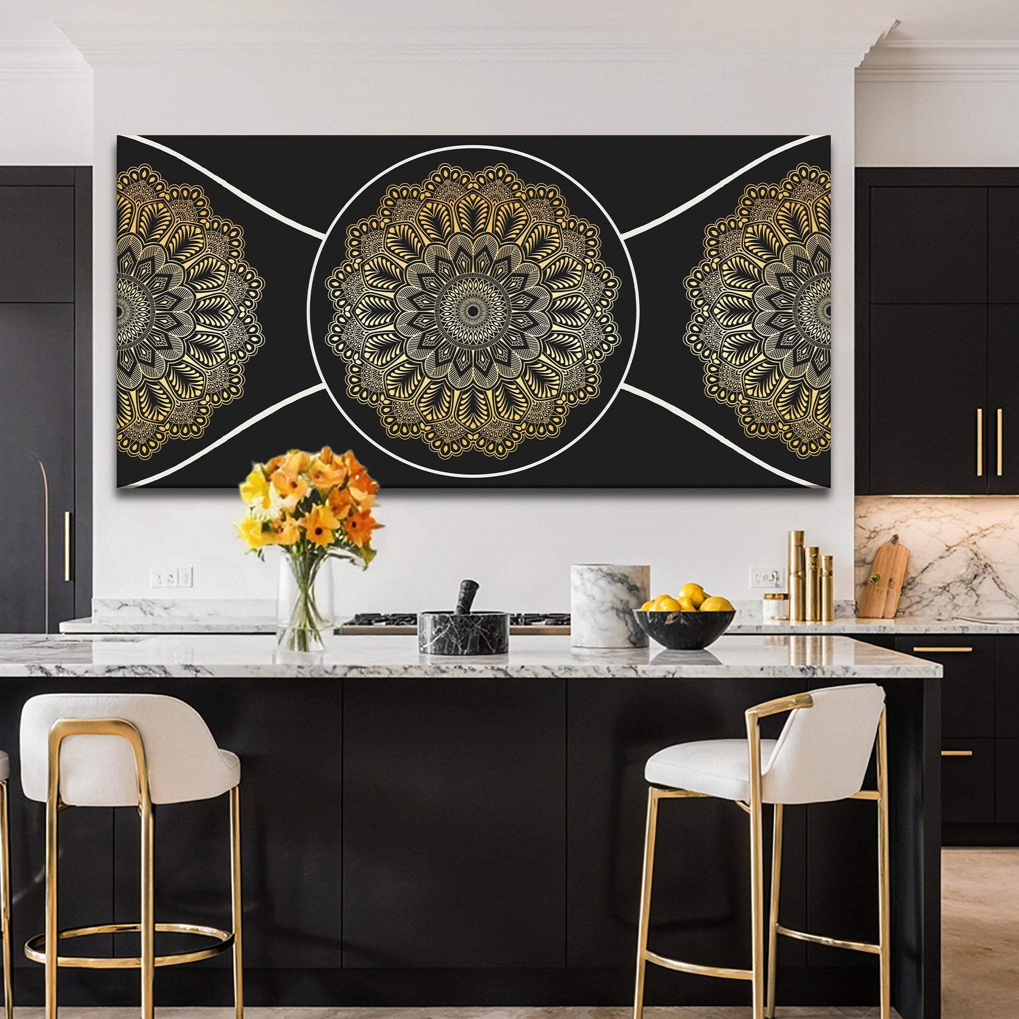 Gold Sacred Geometry Wall Art - Tailored Canvases - Flyclothing LLC
