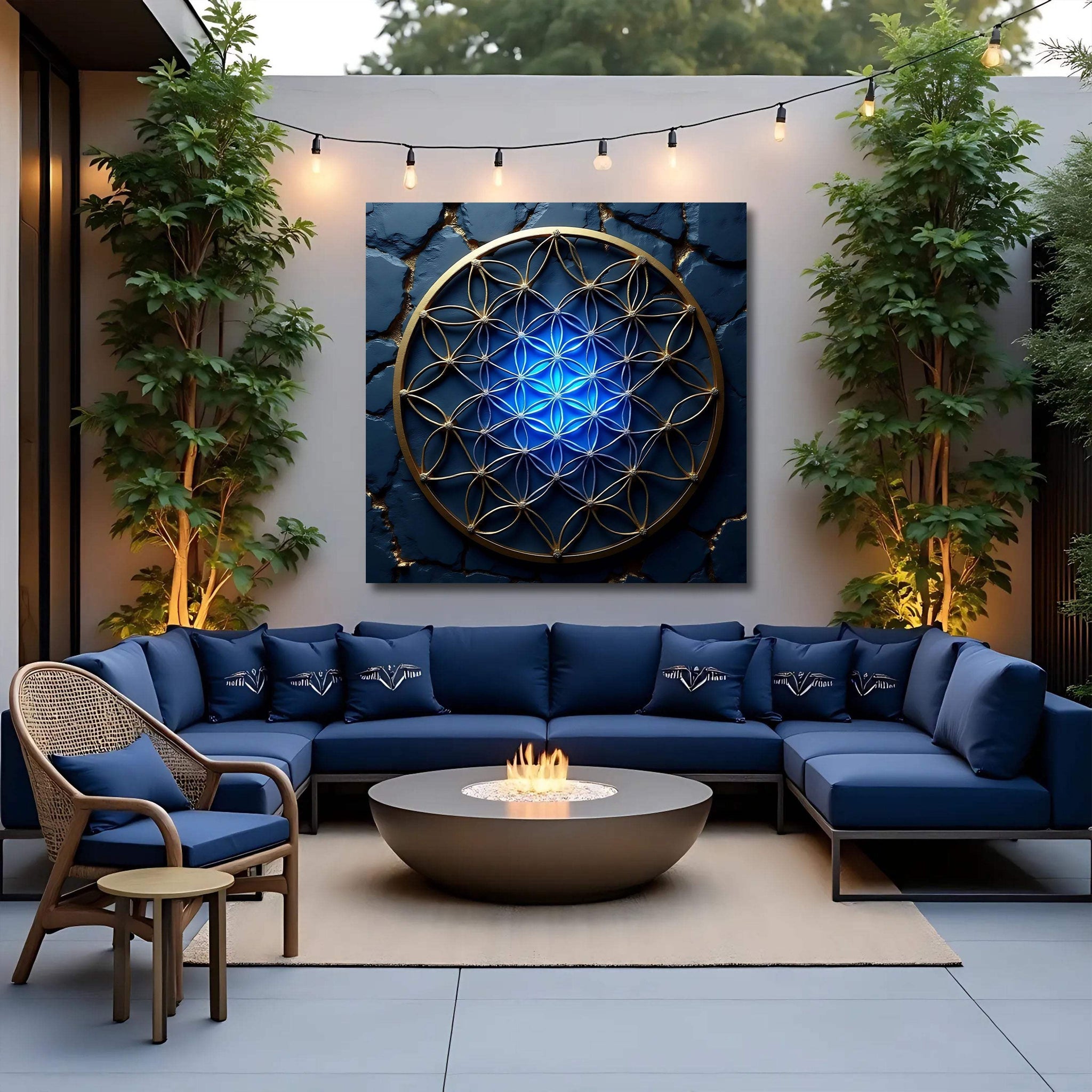 Flower Of Life Wall Art II - Tailored Canvases - Flyclothing LLC