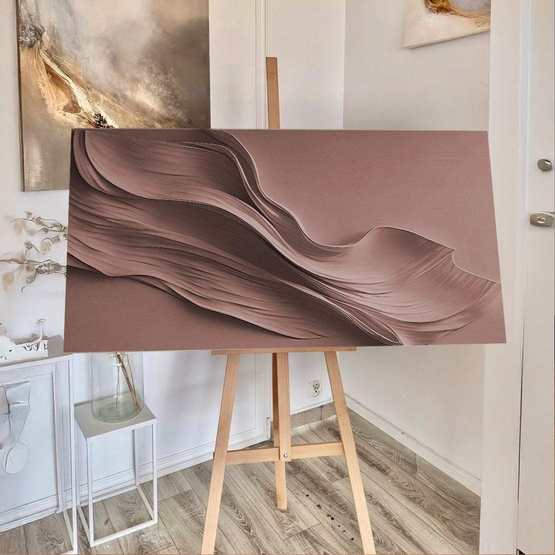 Warm Terracotta Minimalist Wall Art - Tailored Canvases - Flyclothing LLC
