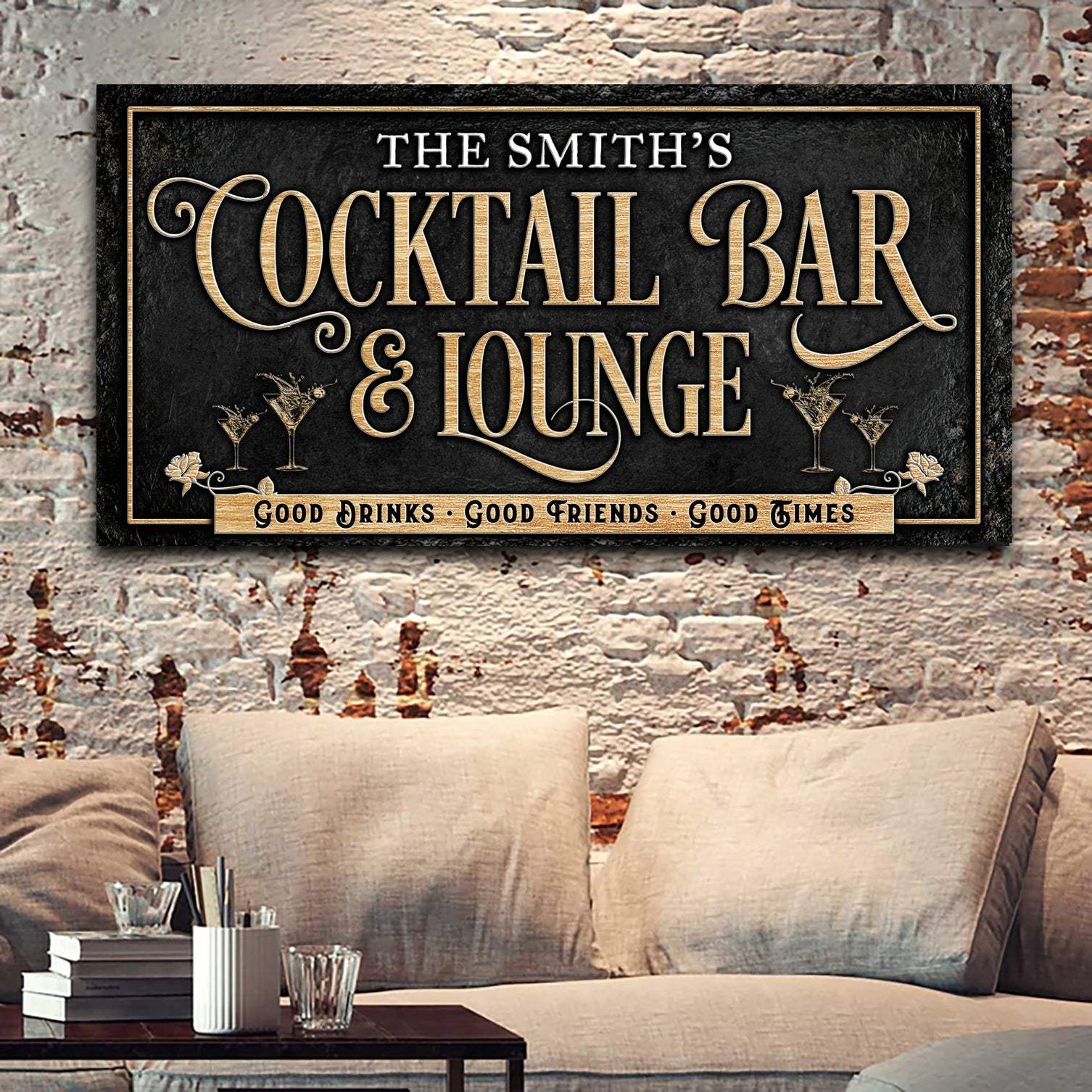 Cocktail Bar And Lounge Sign - Tailored Canvases - Flyclothing LLC