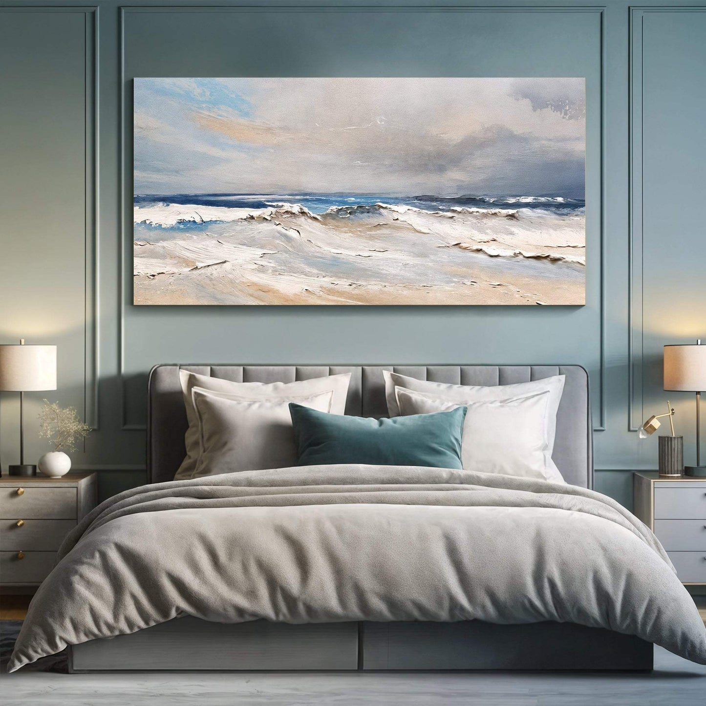 Serene Ocean Wave Coastal Wall Art IX - Tailored Canvases - Flyclothing LLC