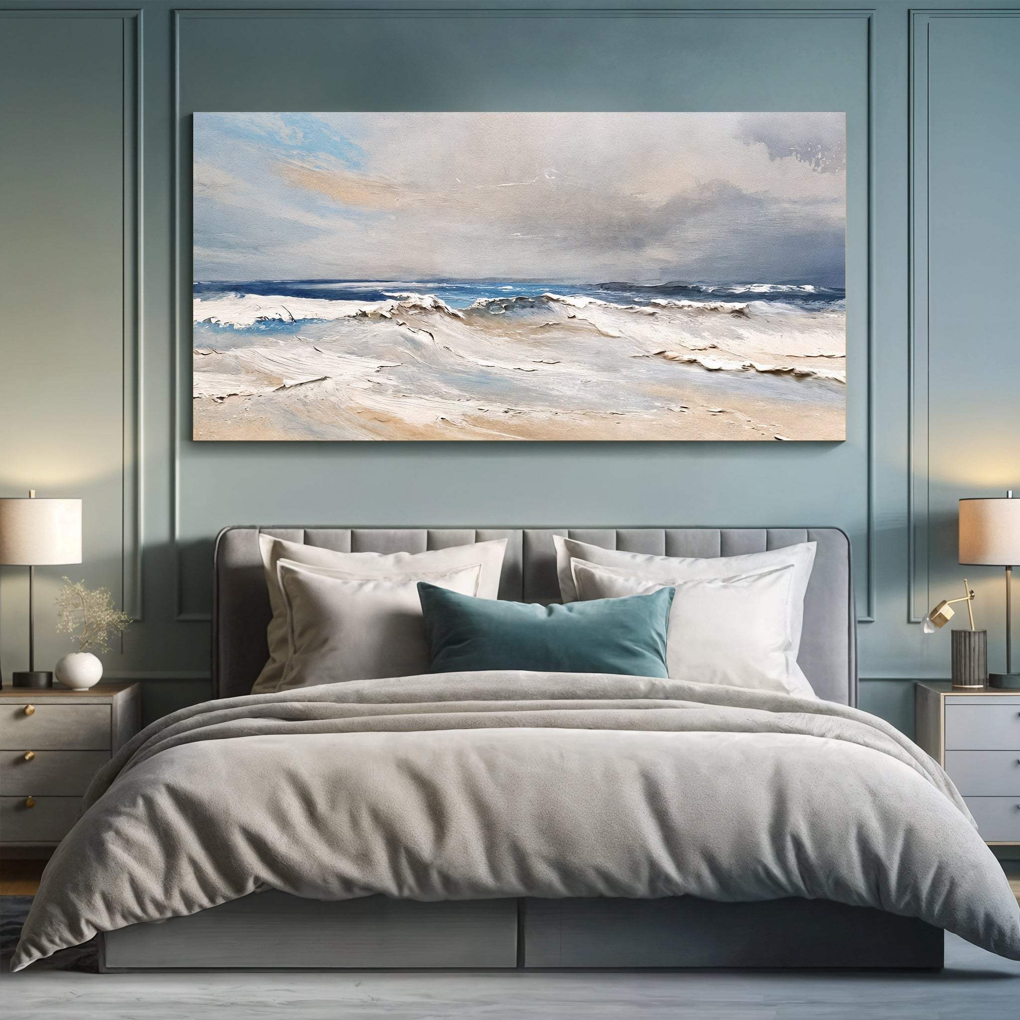 Serene Ocean Wave Coastal Wall Art IX - Tailored Canvases - Flyclothing LLC