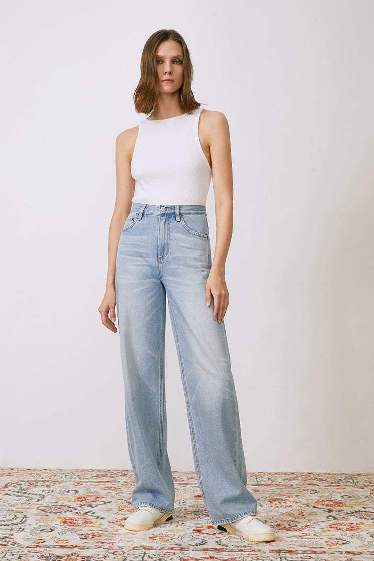Coney Island Whitefish High Rise Wide Jeans HJ007 - Hey Joanie - Flyclothing LLC