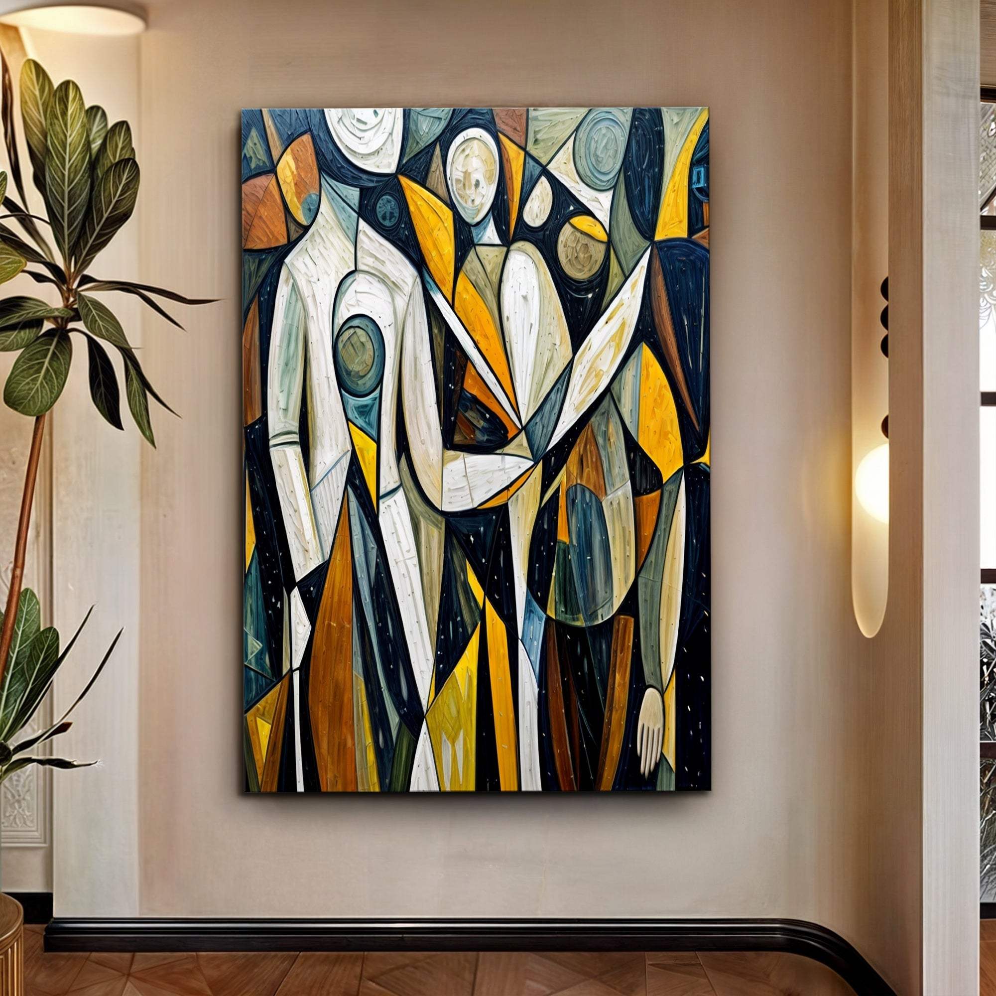 Abstract Human Connection Wall Art - Tailored Canvases - Flyclothing LLC