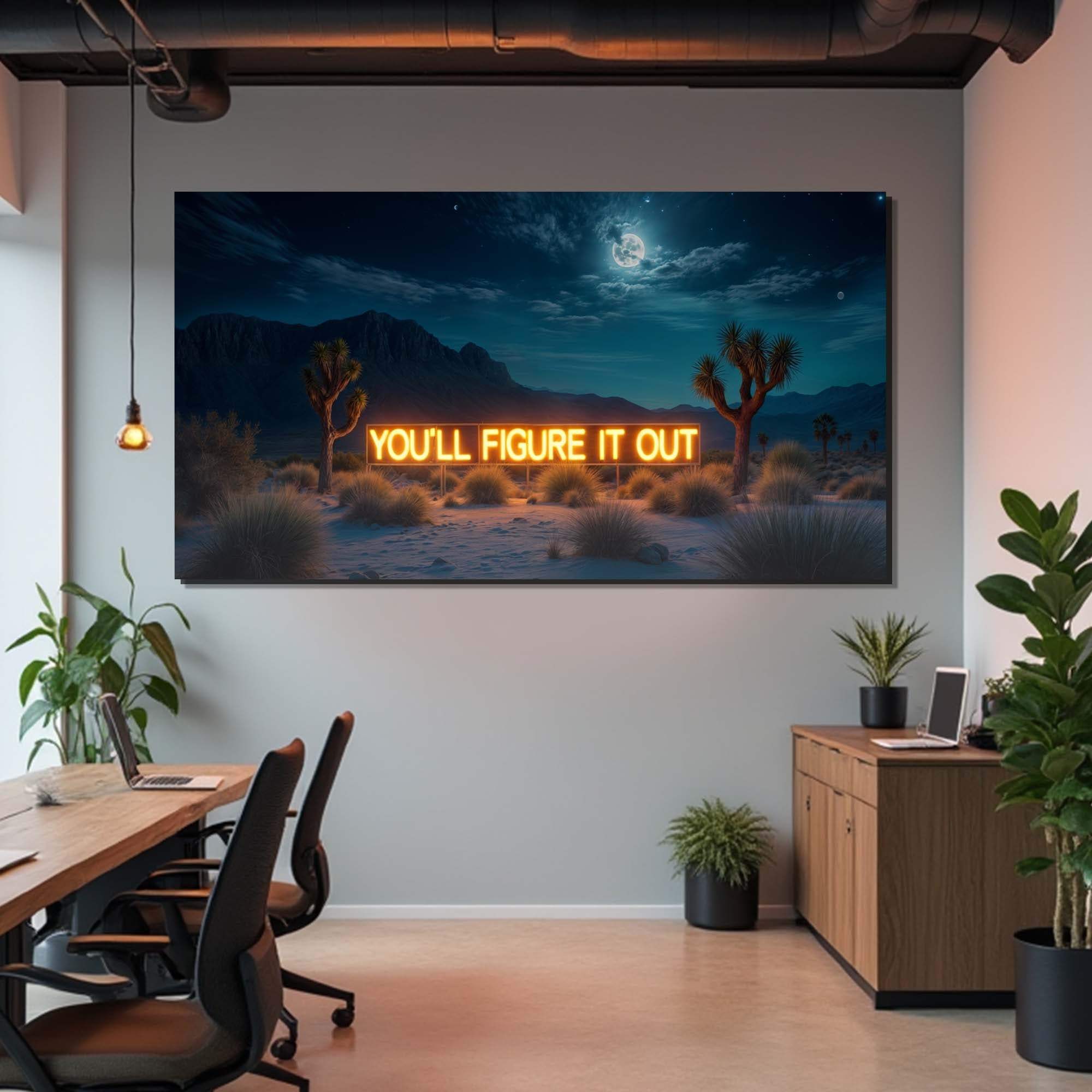 You'll Figure It Out Motivational Wall Sign - Tailored Canvases - Flyclothing LLC