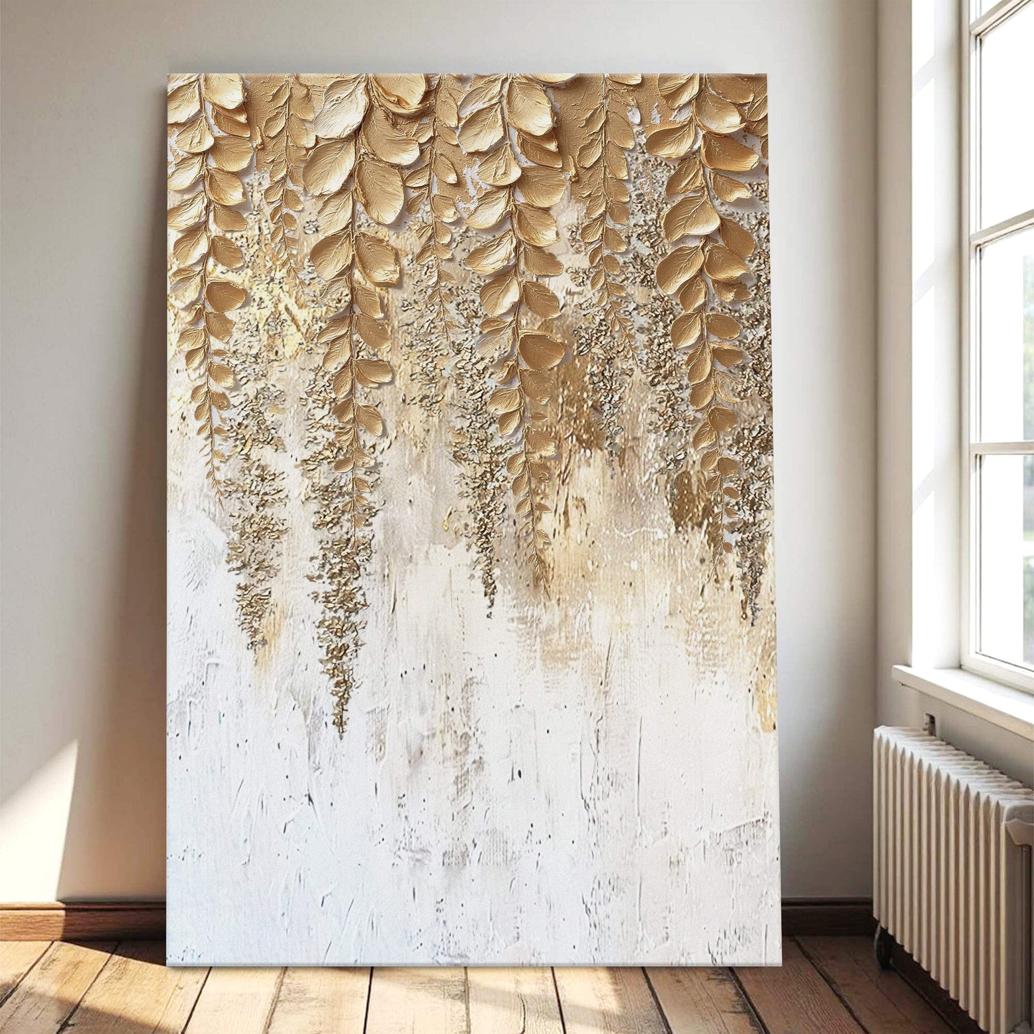 Golden Wisteria Wall Art - Tailored Canvases - Flyclothing LLC