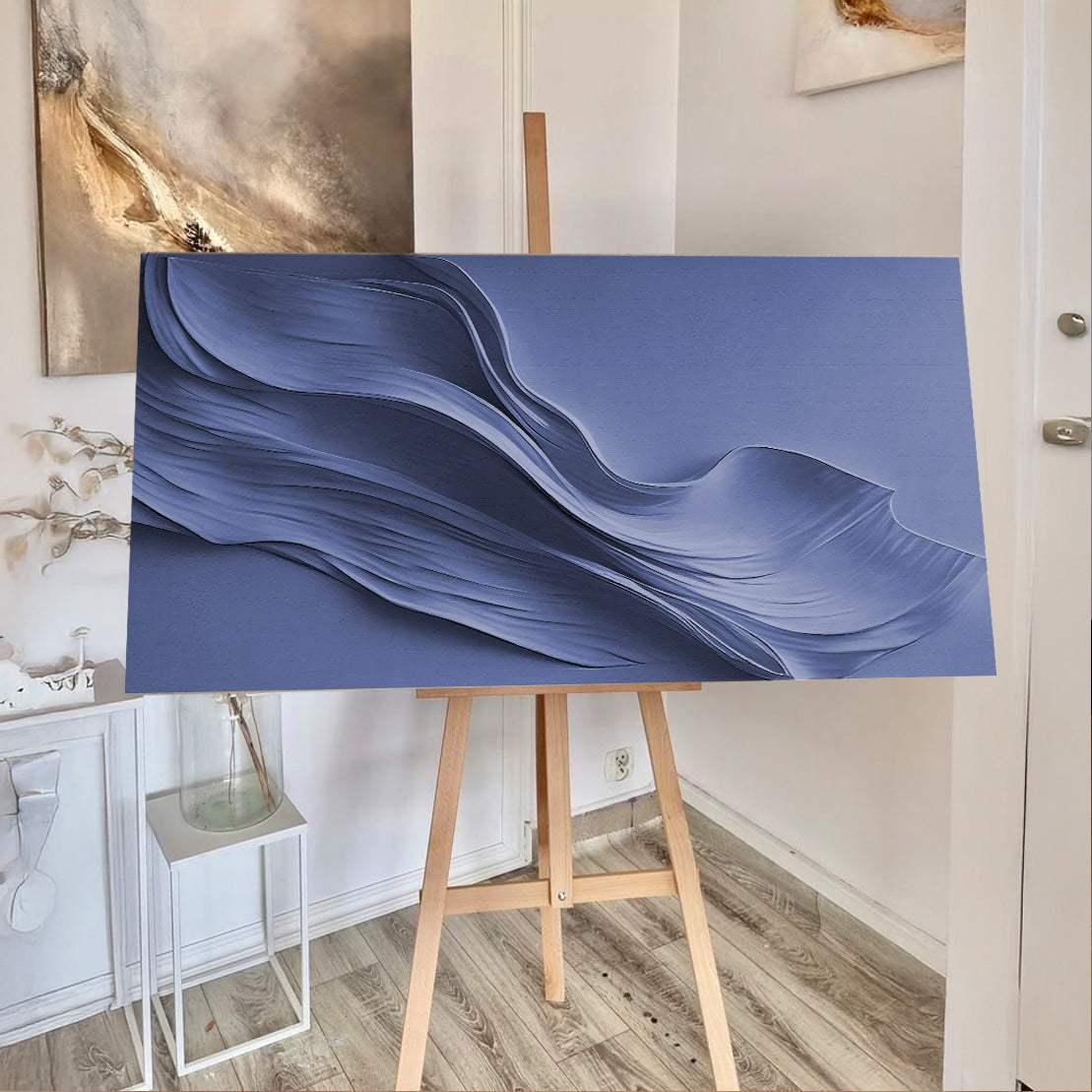 Midnight Navy Minimalist Wall Art - Tailored Canvases - Flyclothing LLC