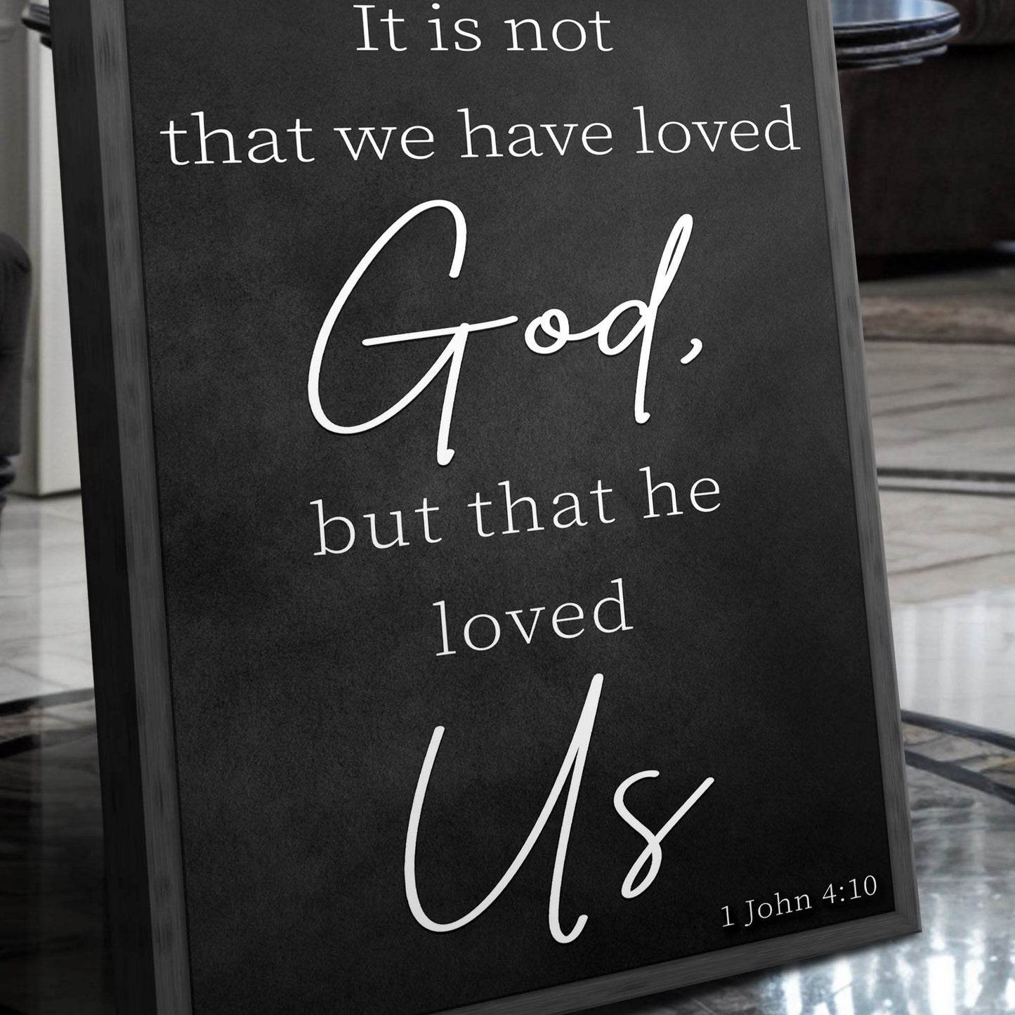 1 John 4:10 Faith Sign V - Tailored Canvases - Flyclothing LLC
