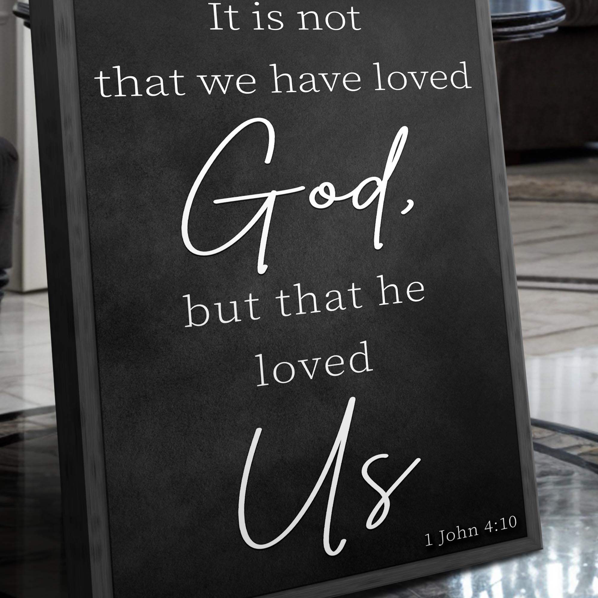 1 John 4:10 Faith Sign V - Tailored Canvases - Flyclothing LLC
