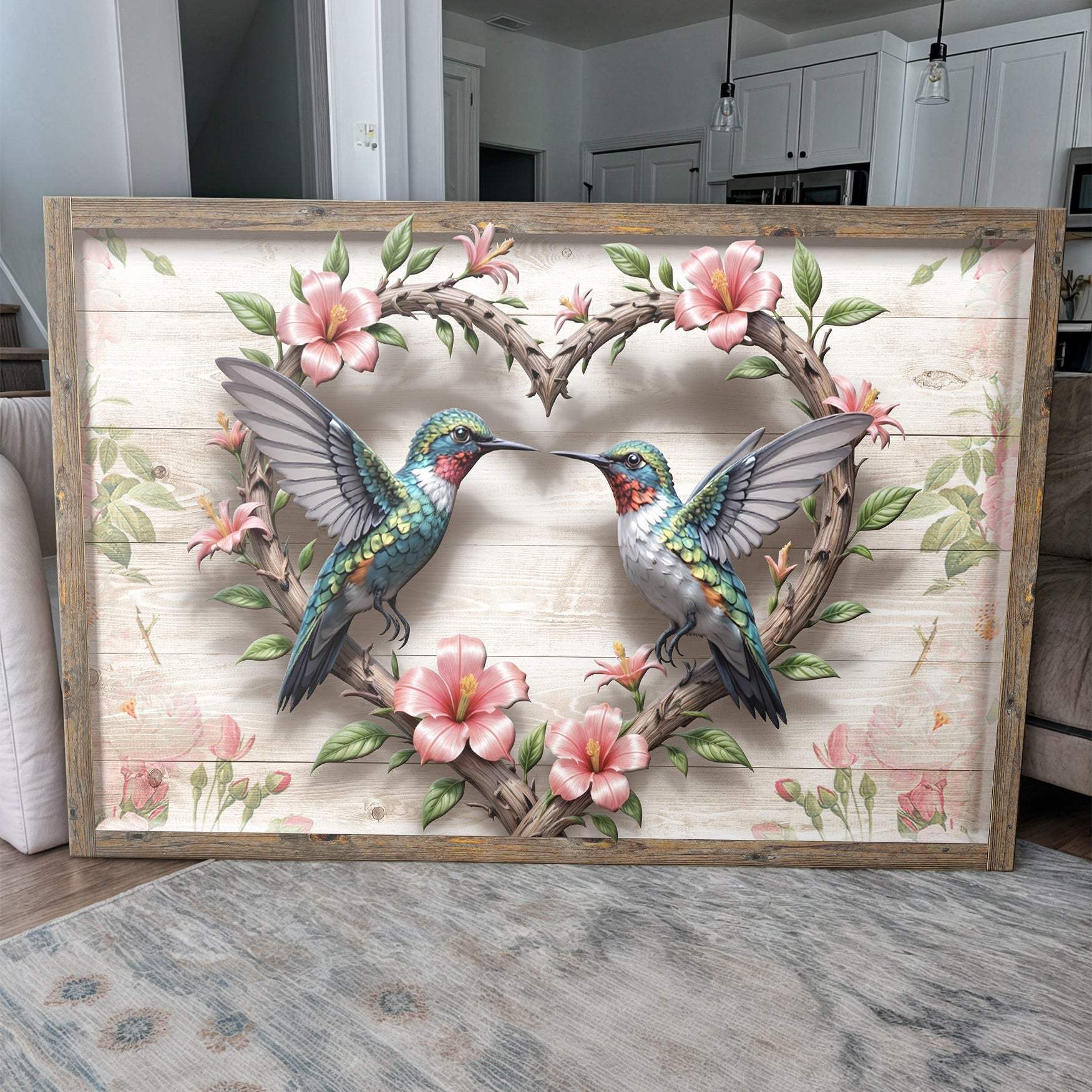 3D Hummingbirds Wall Art II - Tailored Canvases - Flyclothing LLC
