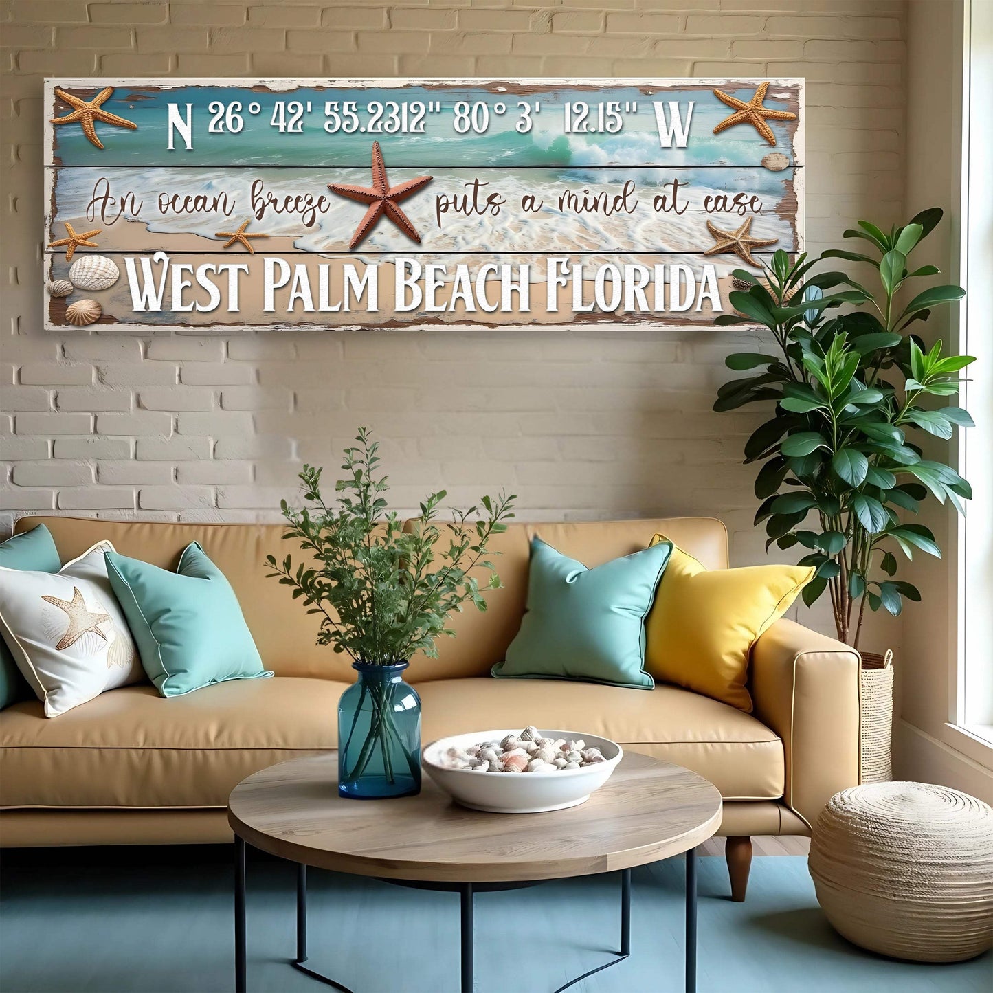 Personalized Beach House Coastal Sign III - Tailored Canvases - Flyclothing LLC