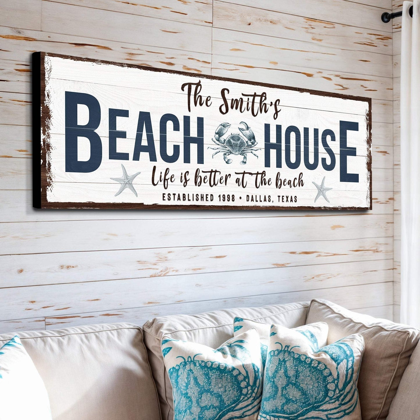 Personalized Beach House Sign - Tailored Canvases - Flyclothing LLC