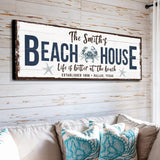Personalized Beach House Sign - Tailored Canvases - Flyclothing LLC