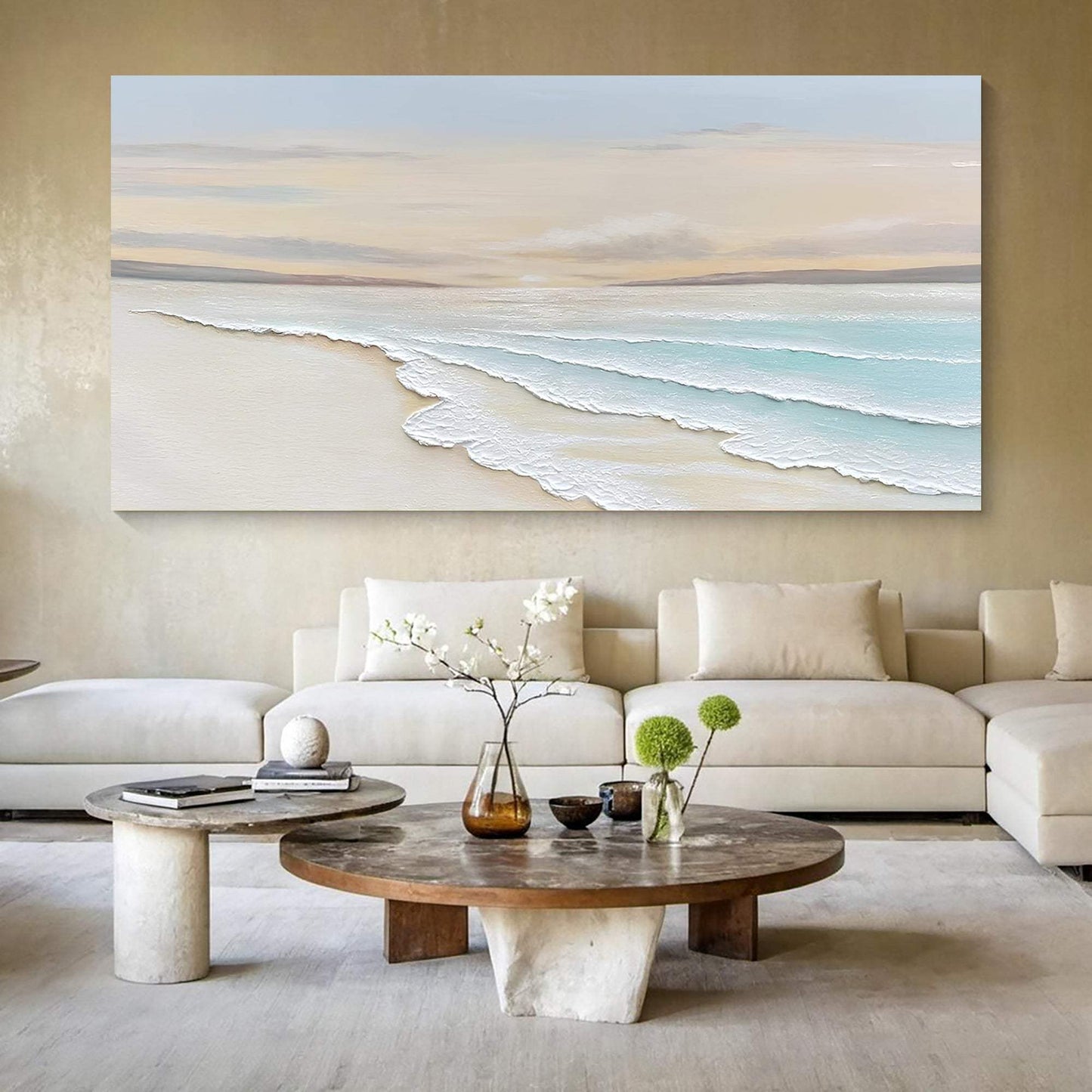 Serene Ocean Wave Coastal Wall Art IV - Tailored Canvases - Flyclothing LLC