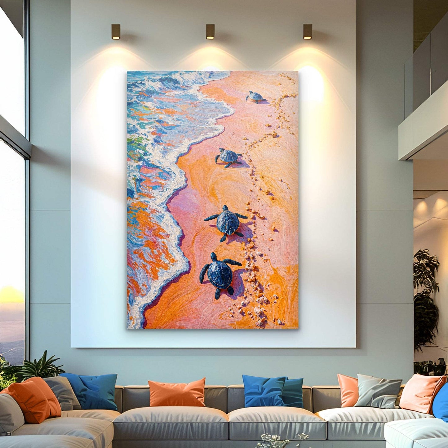 Turtles' Journey To The Sea Wall Art - Tailored Canvases - Flyclothing LLC