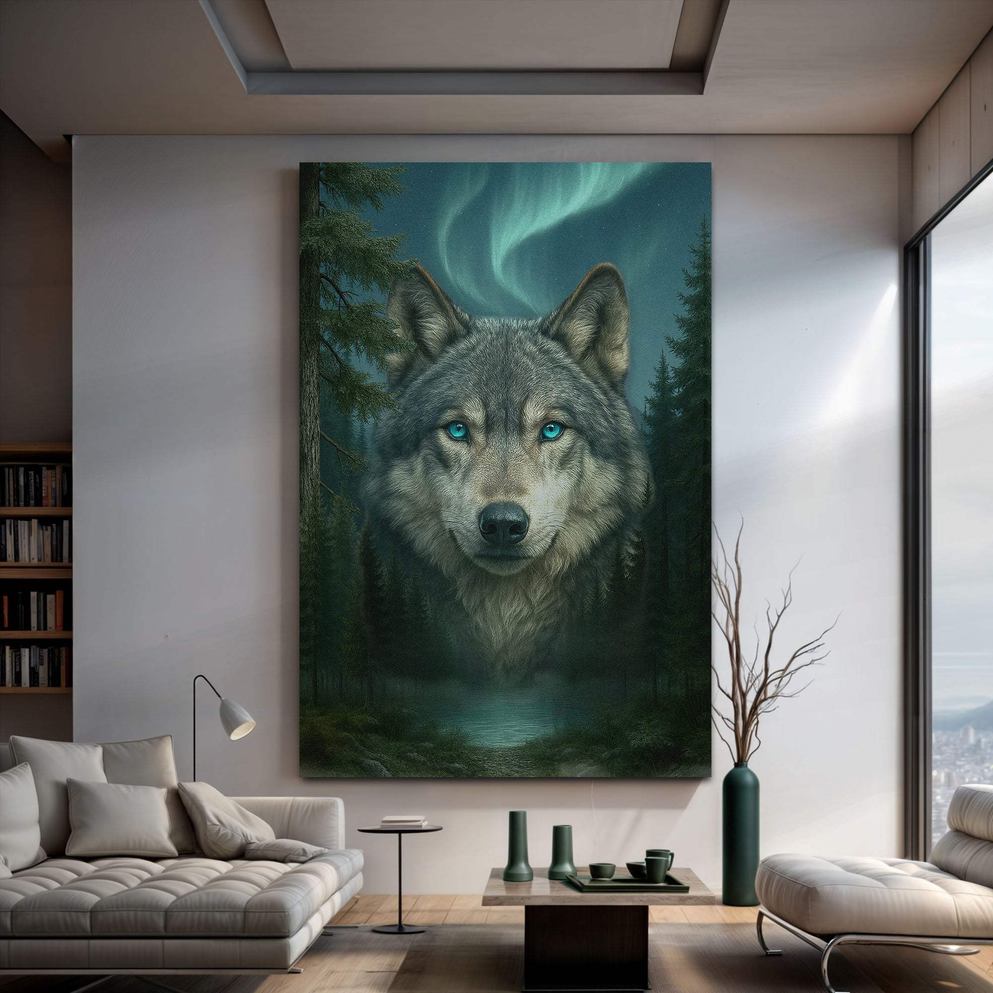 Wolf Northern Symphony Wall Art - Tailored Canvases - Flyclothing LLC
