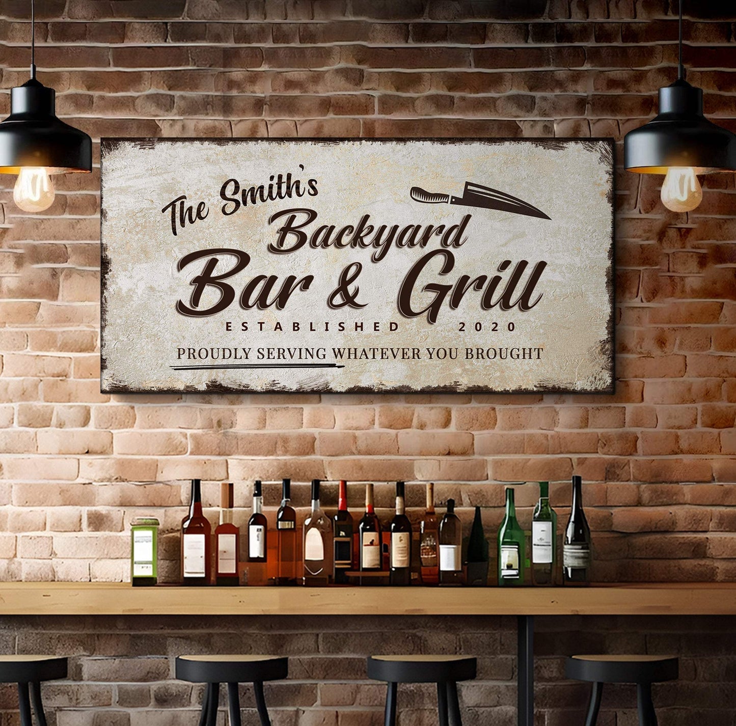 Backyard Bar & Grill Sign XVI - Tailored Canvases - Flyclothing LLC