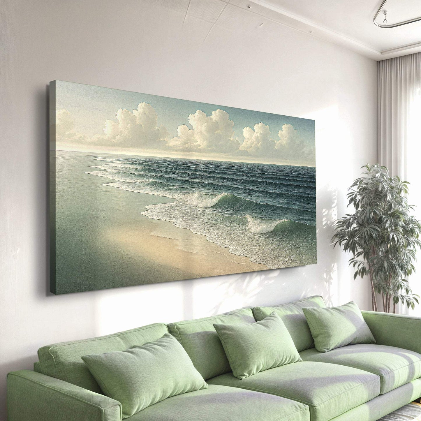 Beach Shoreline Coastal Wall Art VI - Tailored Canvases - Flyclothing LLC
