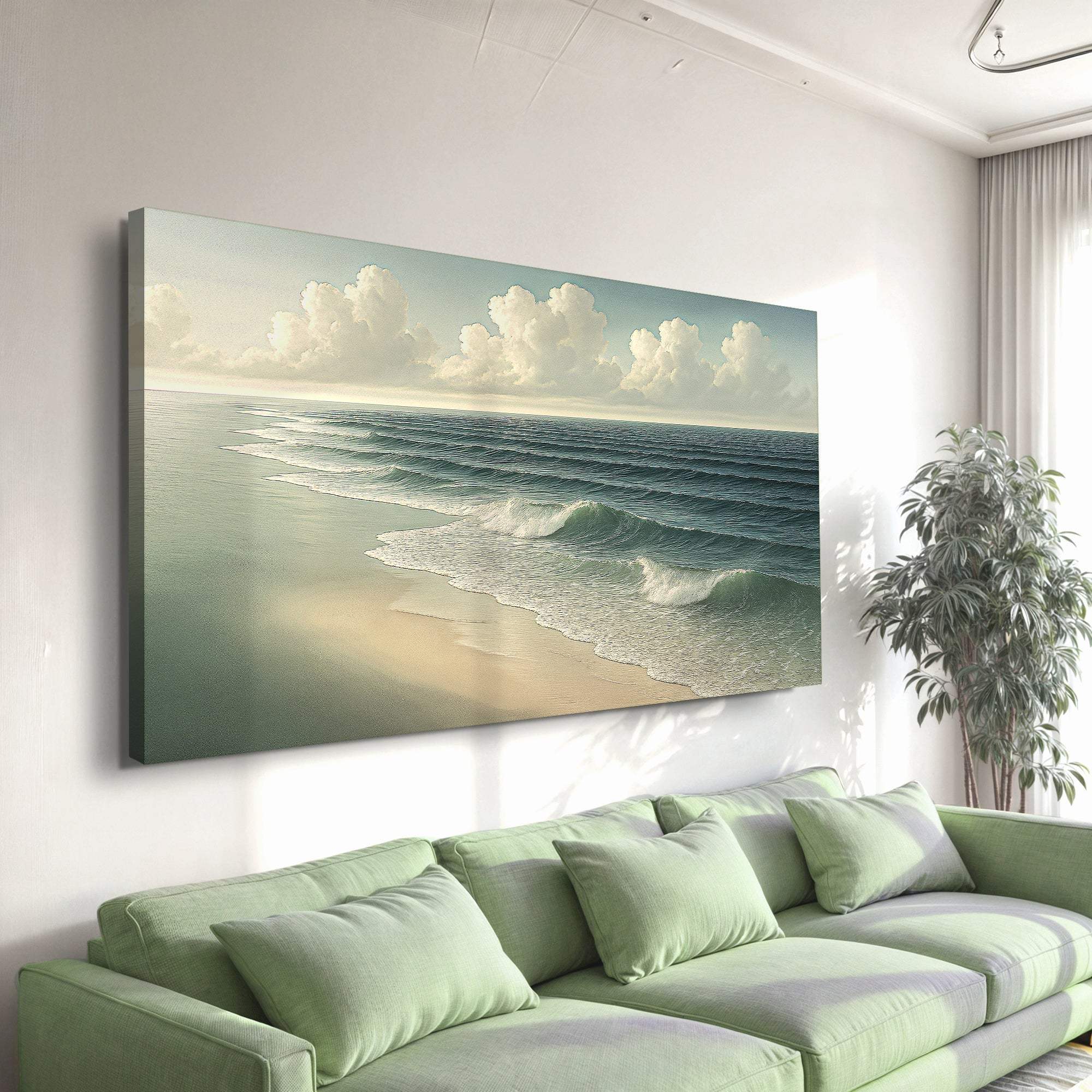 Beach Shoreline Coastal Wall Art VI - Tailored Canvases - Flyclothing LLC