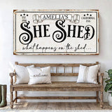 Personalized She Shed Sign IV - Tailored Canvases - Flyclothing LLC