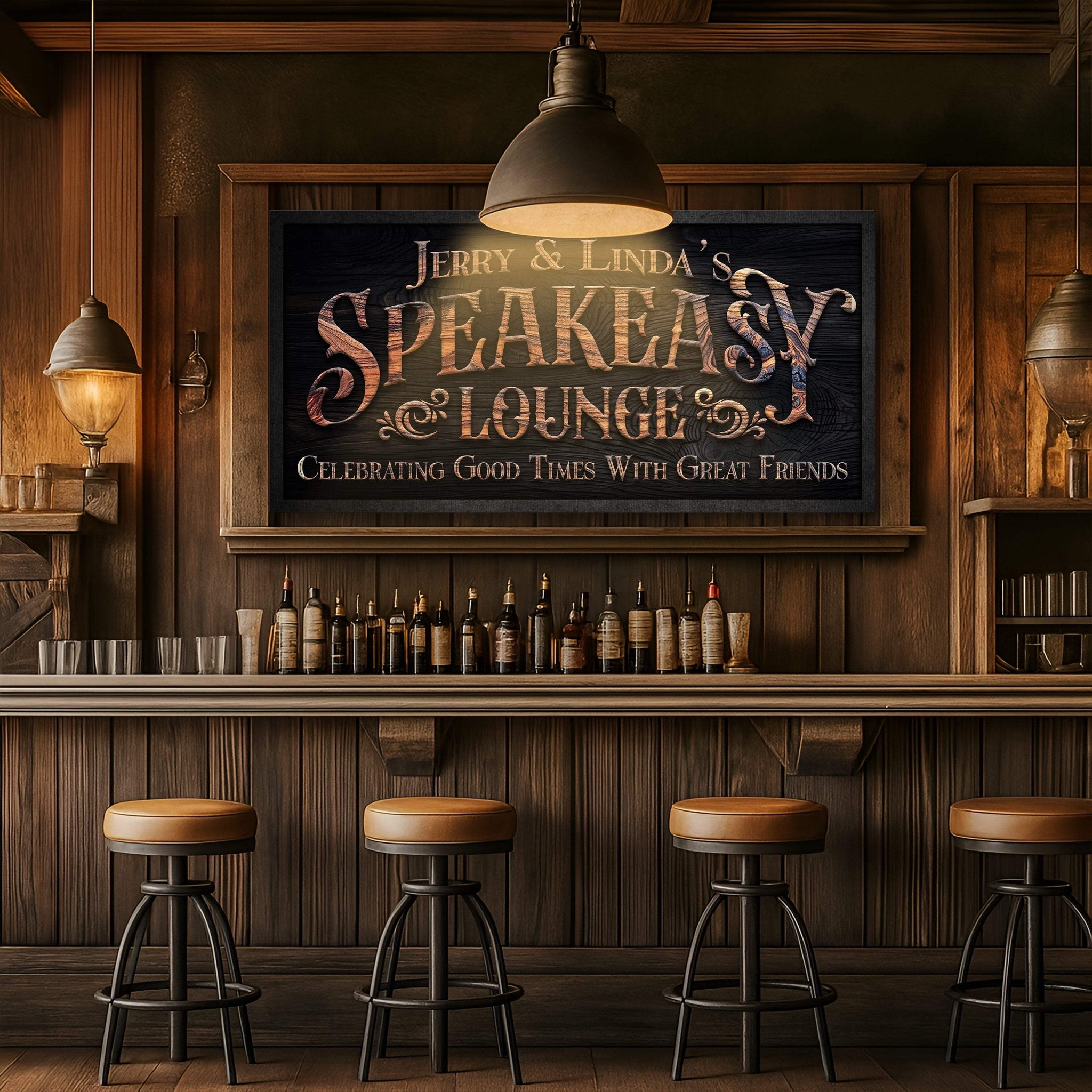 Speakeasy Lounge Wall Sign - Tailored Canvases - Flyclothing LLC