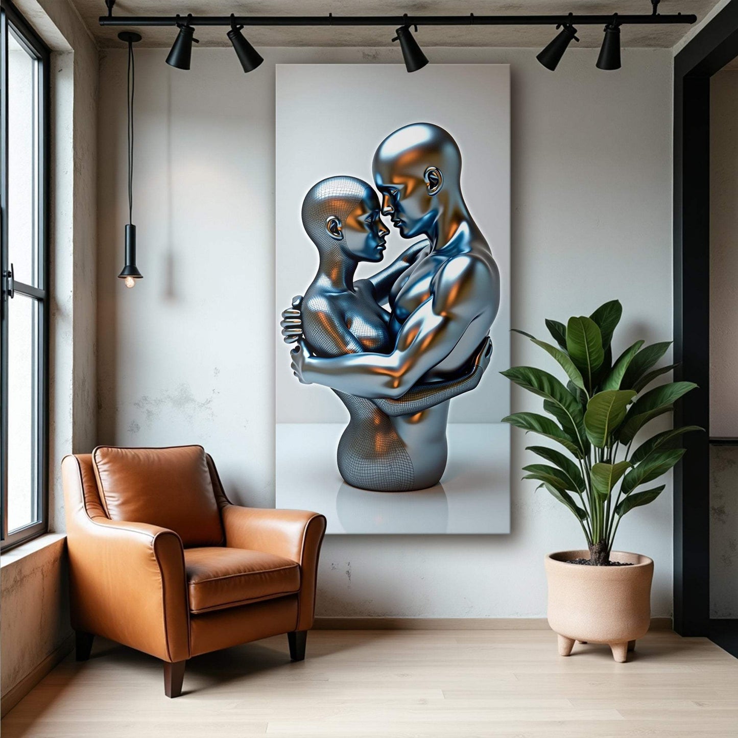Eternal Love Figure Abstract Wall Art II - Tailored Canvases - Flyclothing LLC