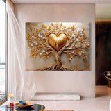 Golden Tree Heart Wall Art - Tailored Canvases - Flyclothing LLC