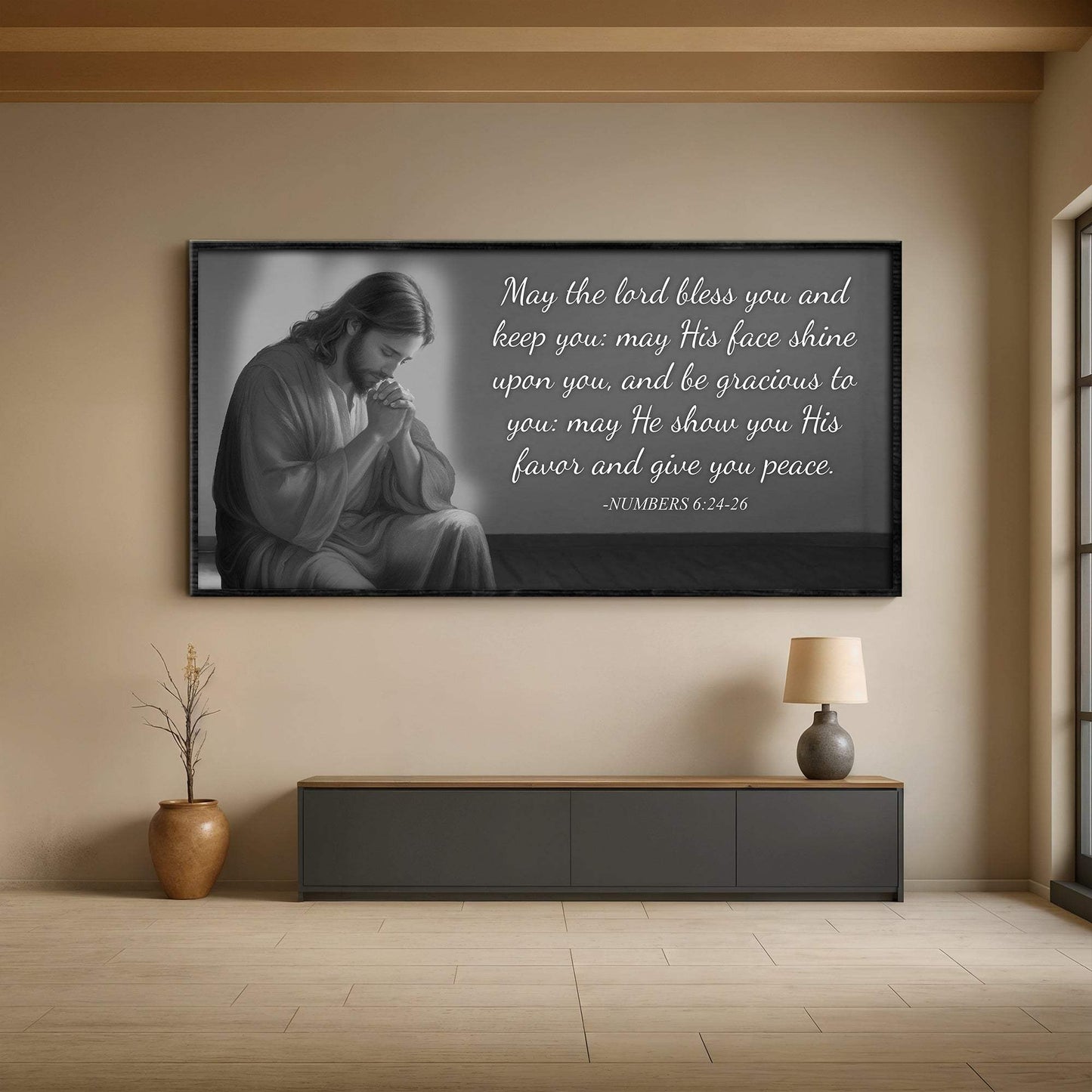 Numbers 6:24-26 - May The Lord Bless You Faith Sign III - Tailored Canvases - Flyclothing LLC