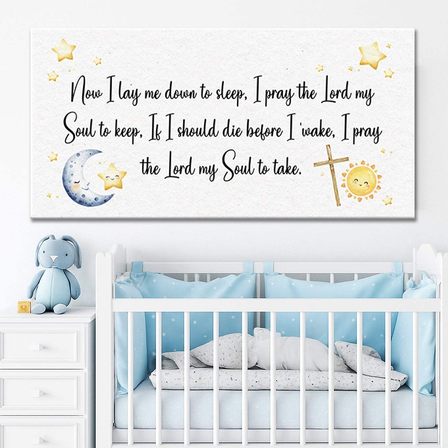 I Lay Me Down To Sleep Faith Sign - Tailored Canvases - Flyclothing LLC