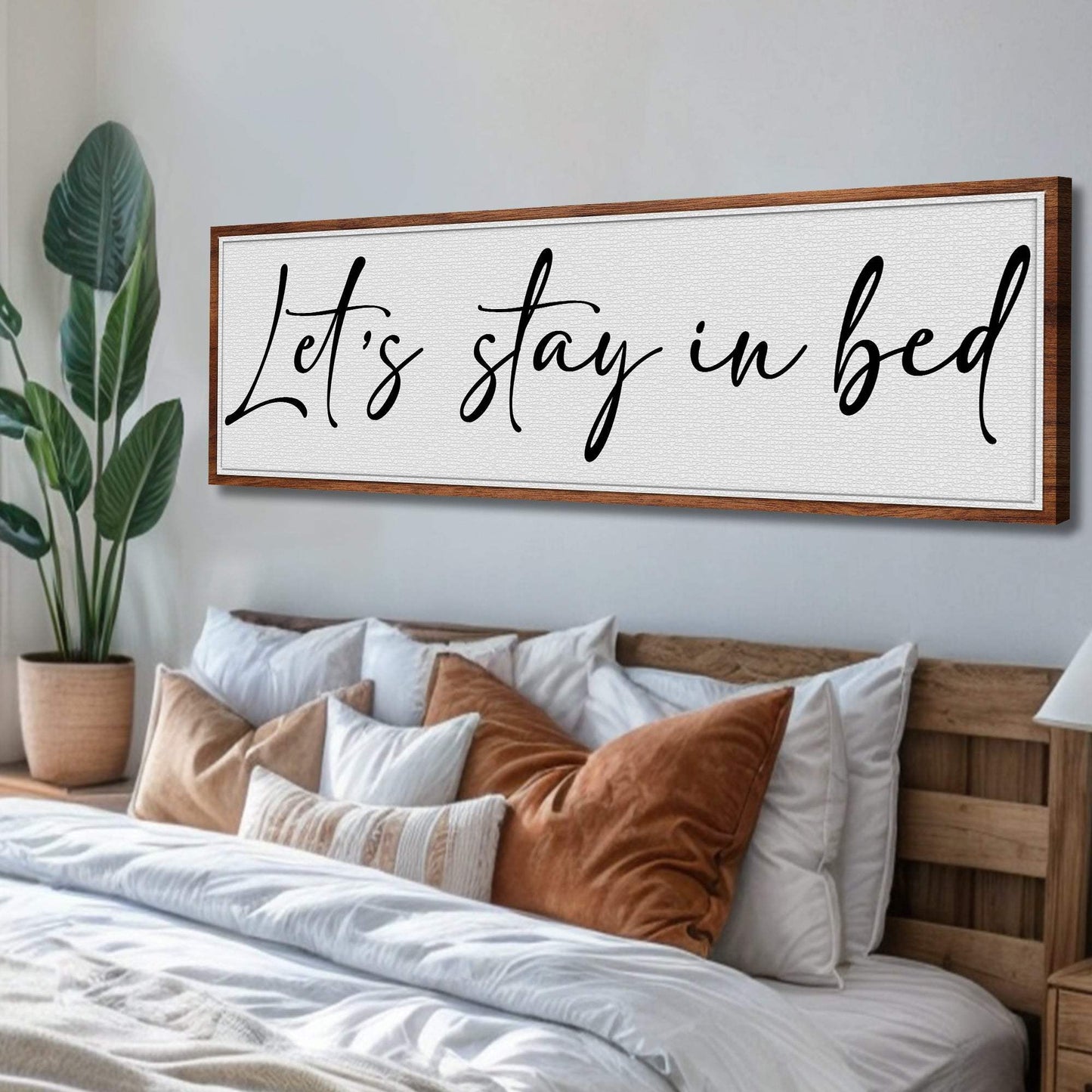 Let's Stay in Bed Bedroom Sign II - Tailored Canvases - Flyclothing LLC