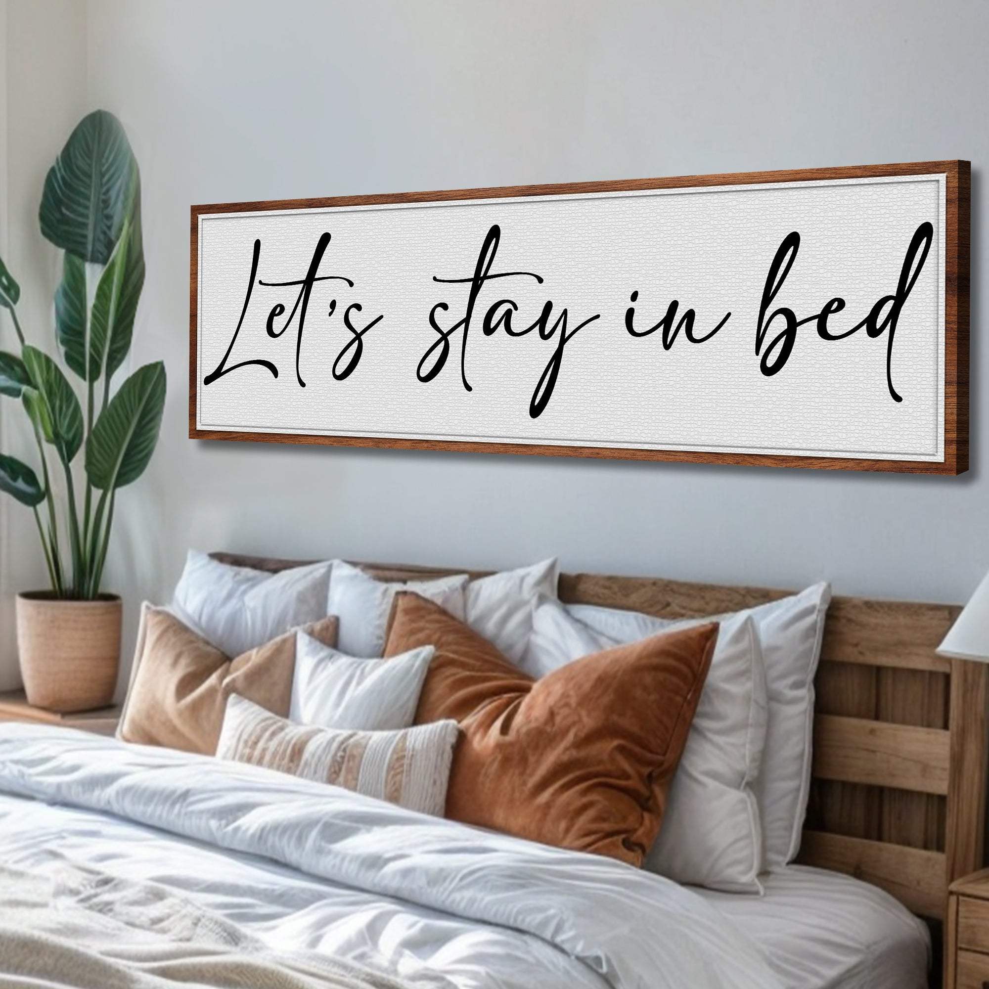 Let's Stay in Bed Bedroom Sign II - Tailored Canvases - Flyclothing LLC
