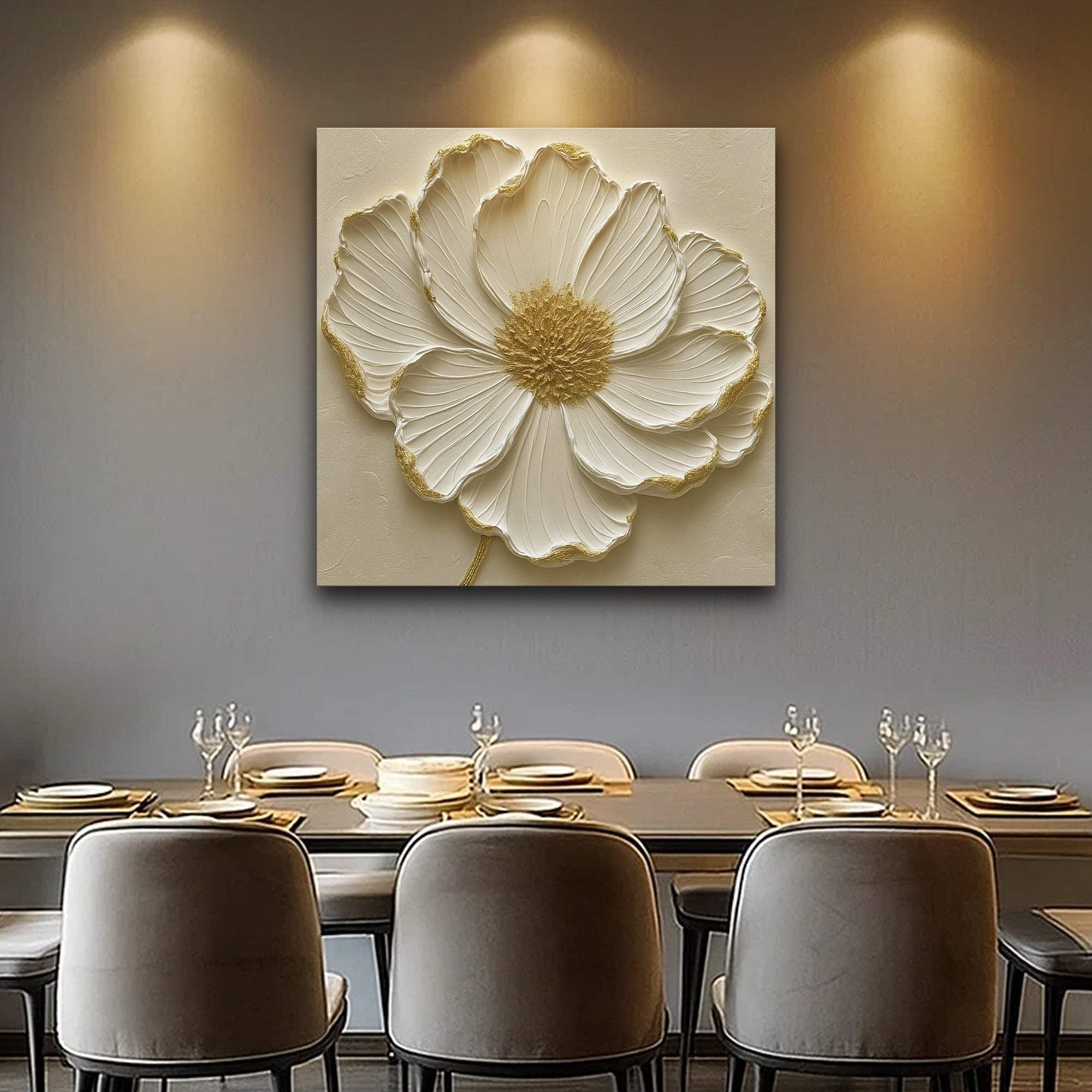 Modern Abstract Flower Wall Art - Tailored Canvases - Flyclothing LLC