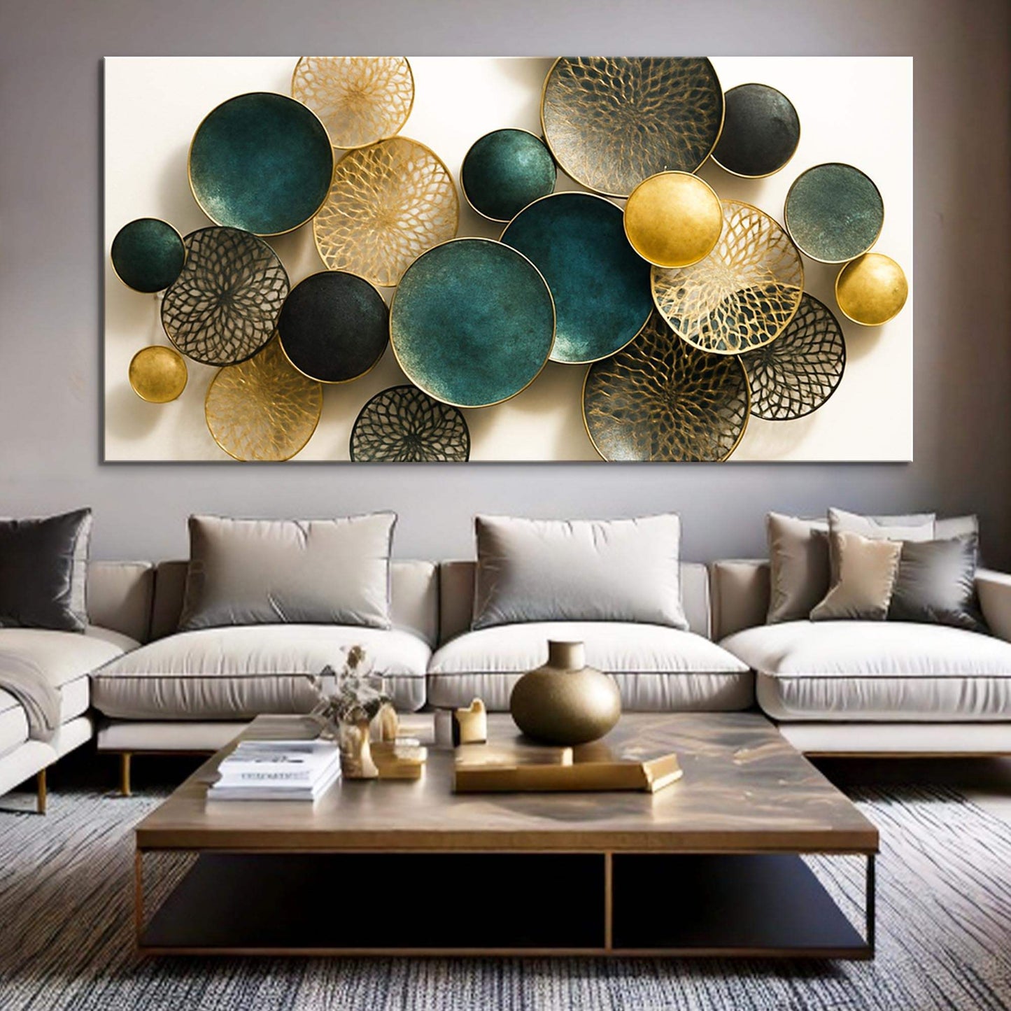 Lotus Leaf Abstract Wall Art VIII - Tailored Canvases - Flyclothing LLC