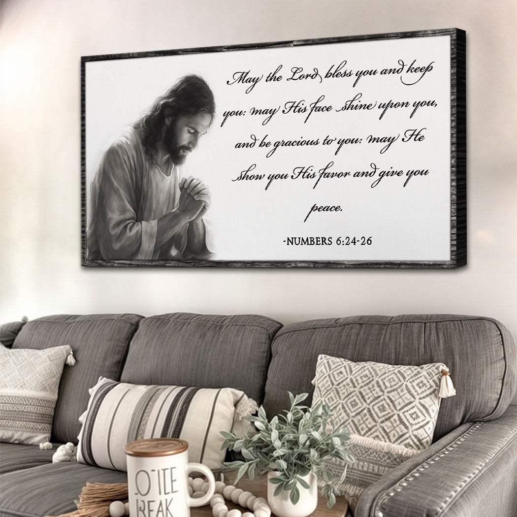 Numbers 6:24-26 - May The Lord Bless You Faith Sign IV - Tailored Canvases - Flyclothing LLC