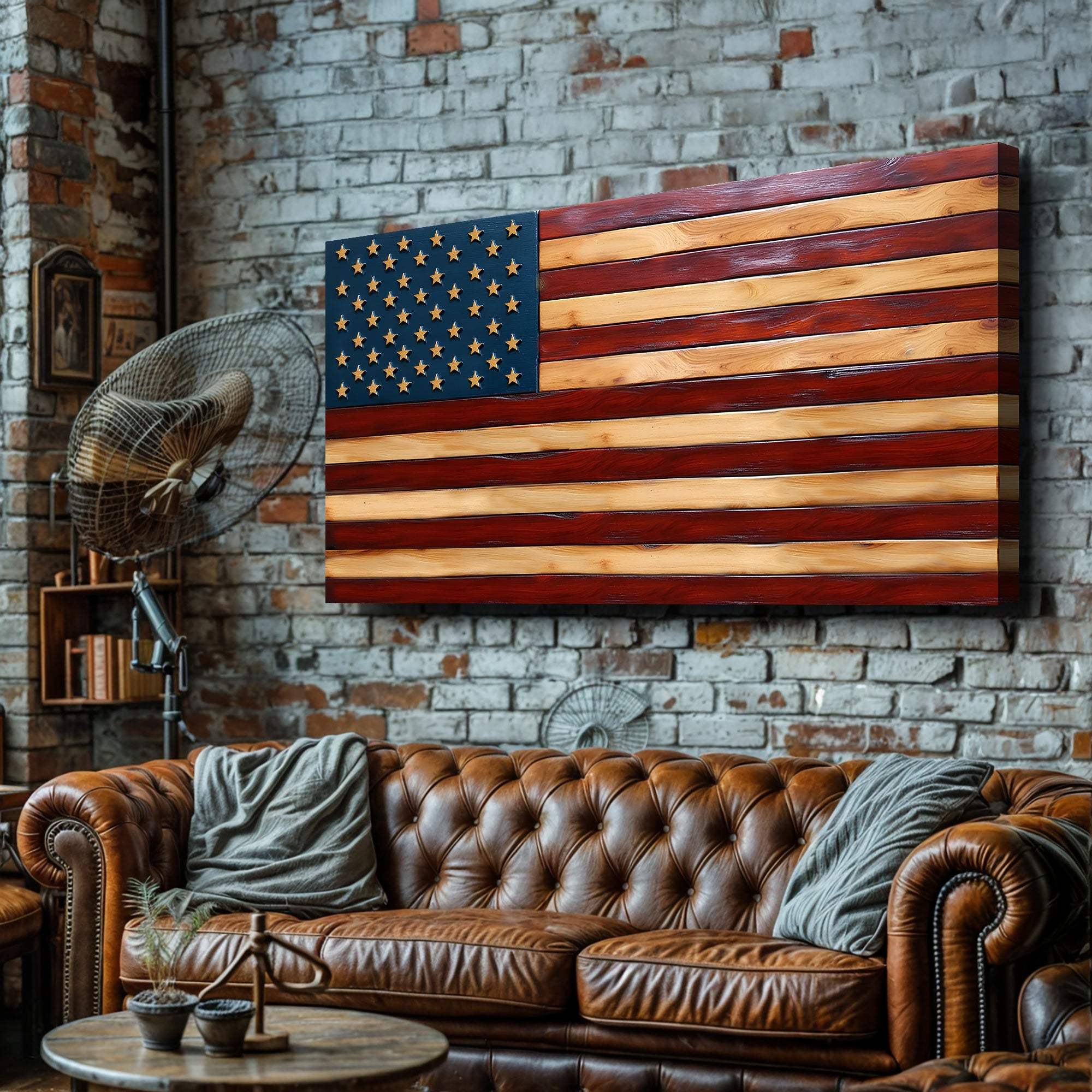 Old Glory American Flag Wall Art II - Tailored Canvases - Flyclothing LLC
