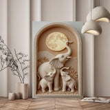 Elephant Harmony Wall Art - Tailored Canvases - Flyclothing LLC