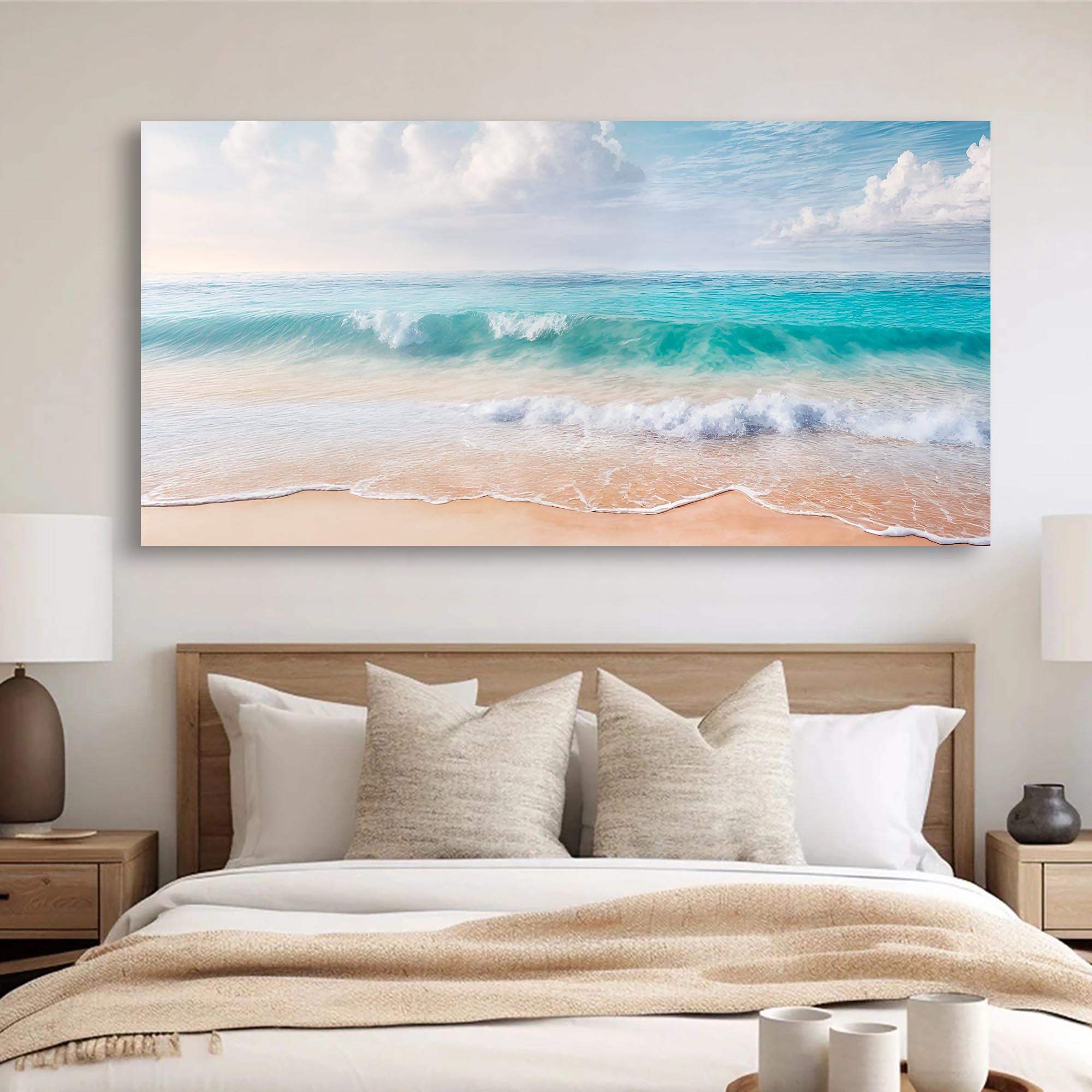Serene Ocean Wave Coastal Wall Art XII - Tailored Canvases - Flyclothing LLC