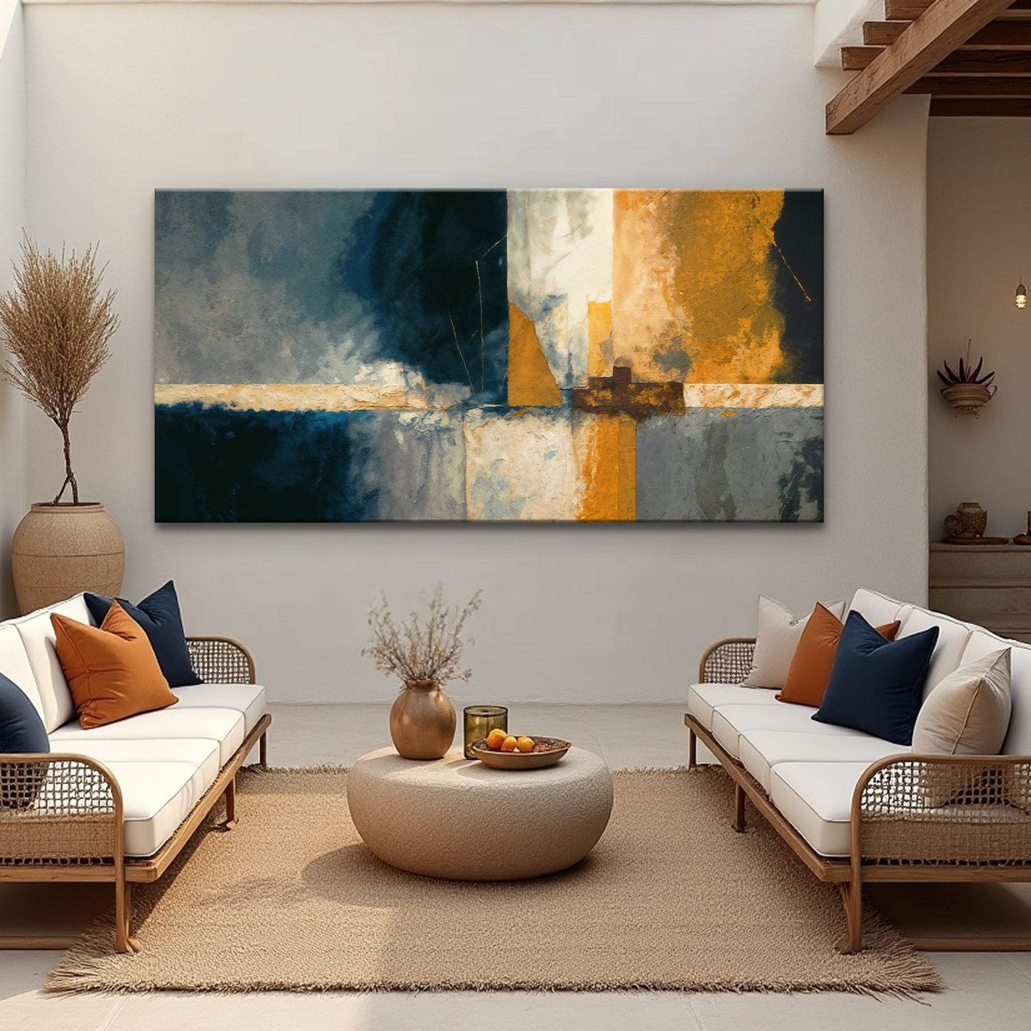 Abstract Geometric Lines Wall Art - Tailored Canvases - Flyclothing LLC