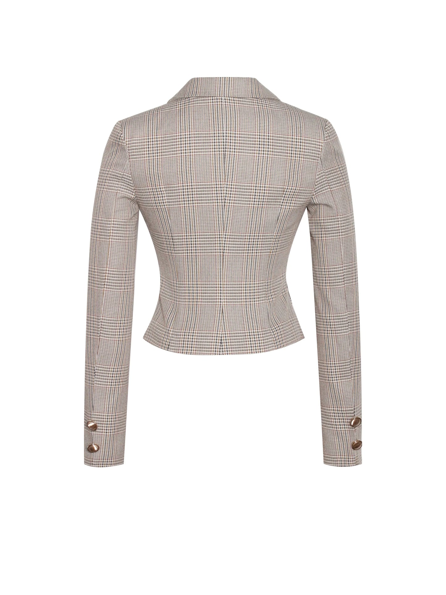 Oakley Brown Plaid Preppy Style Blazer Jacket - Miss Circle - Flyclothing LLC
