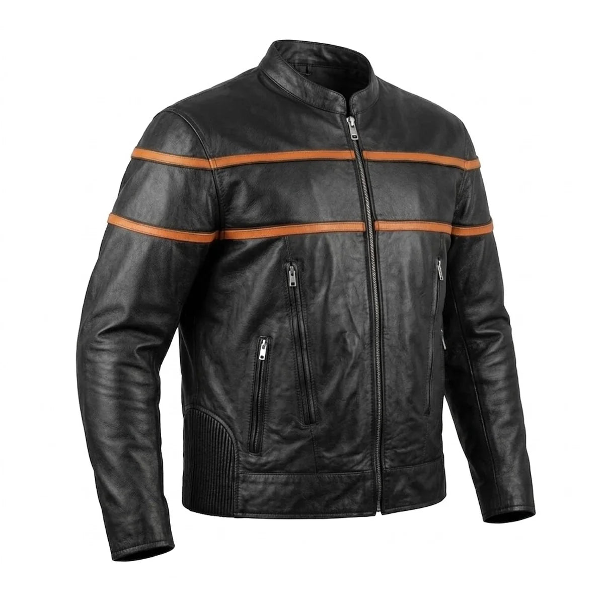 Fury - Men's Premium Leather Motorcycle Jacket - Unik Just for Bikers - Flyclothing LLC