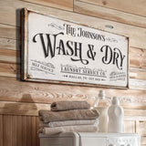 Personalized Laundry Service Sign - Tailored Canvases - Flyclothing LLC