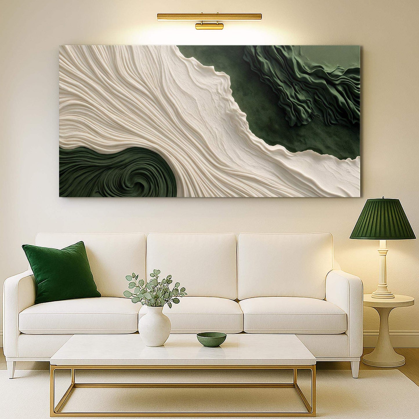 Green Rivers Abstract Wall Art XI - Tailored Canvases - Flyclothing LLC