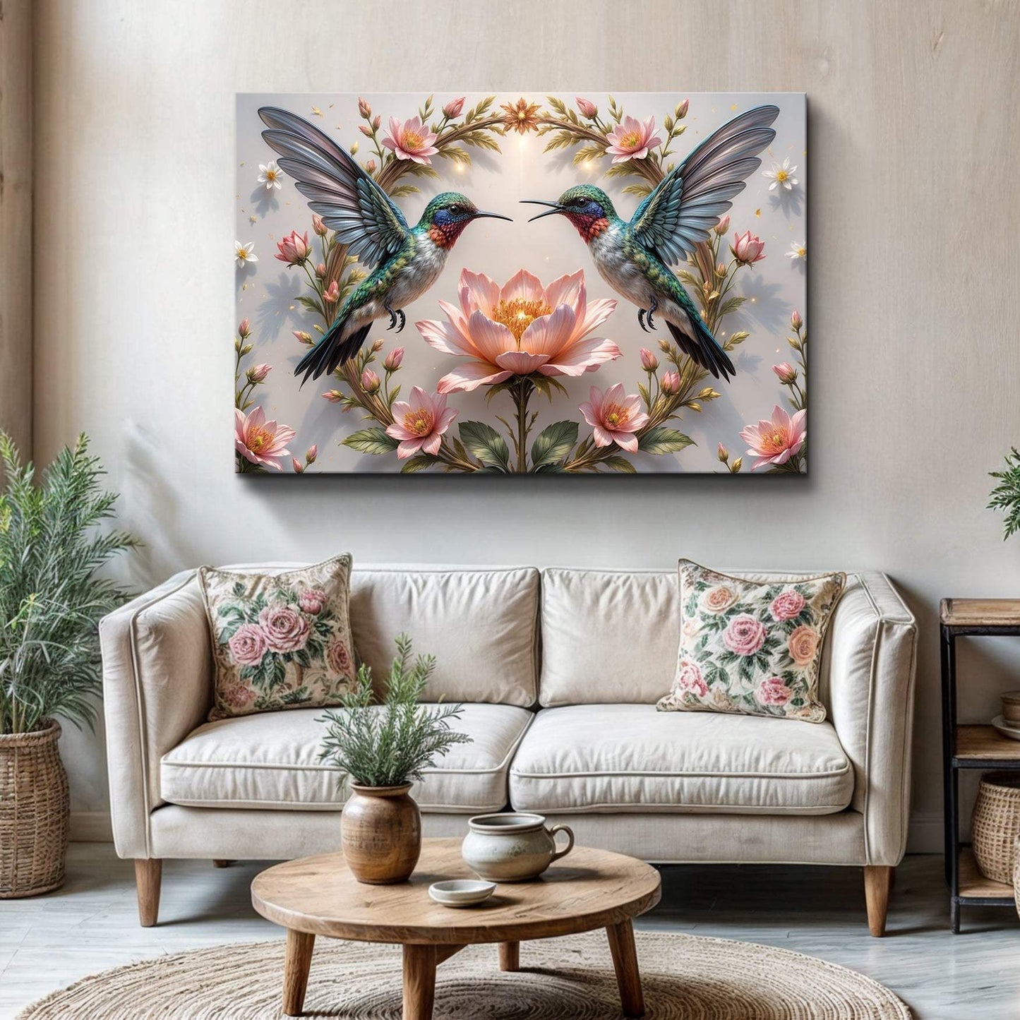 3D Hummingbirds Wall Art VI - Tailored Canvases - Flyclothing LLC