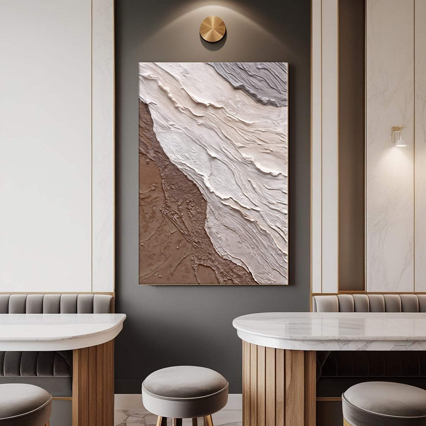Abstract Earthy Waves Wall Art - Tailored Canvases - Flyclothing LLC