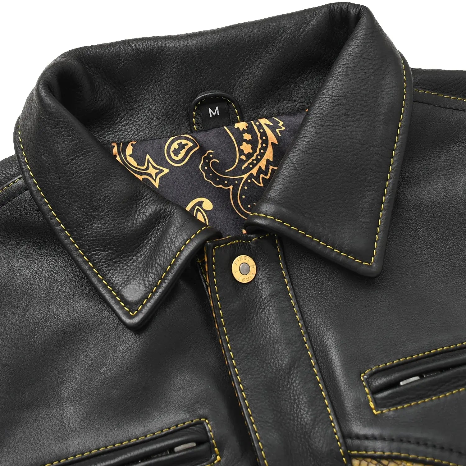 Kingsnake Men’s Motorcycle Leather Vest - First Manufacturing Company - Flyclothing LLC