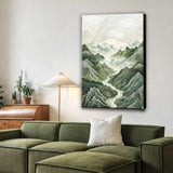 Abstract Mountain and River Landscape Wall Art - Tailored Canvases - Flyclothing LLC