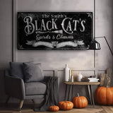 Black Cat’s Spirits & Charms Bar Halloween Sign III - Tailored Canvases - Flyclothing LLC