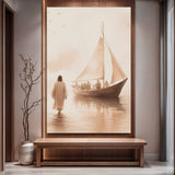 Jesus Christ Walking On Water Faith Wall Art VIII - Tailored Canvases - Flyclothing LLC