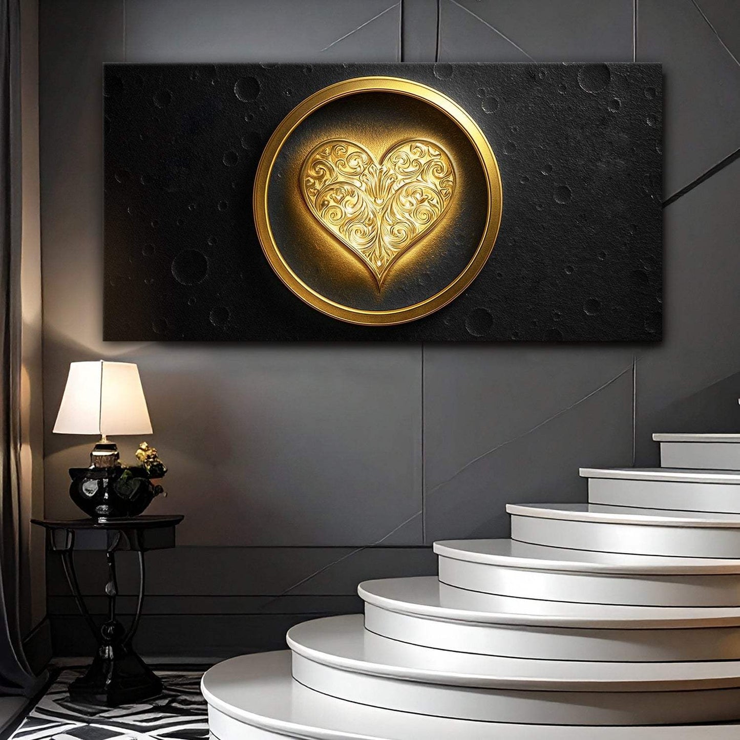 Heart Eclipse Wall Art - Tailored Canvases - Flyclothing LLC