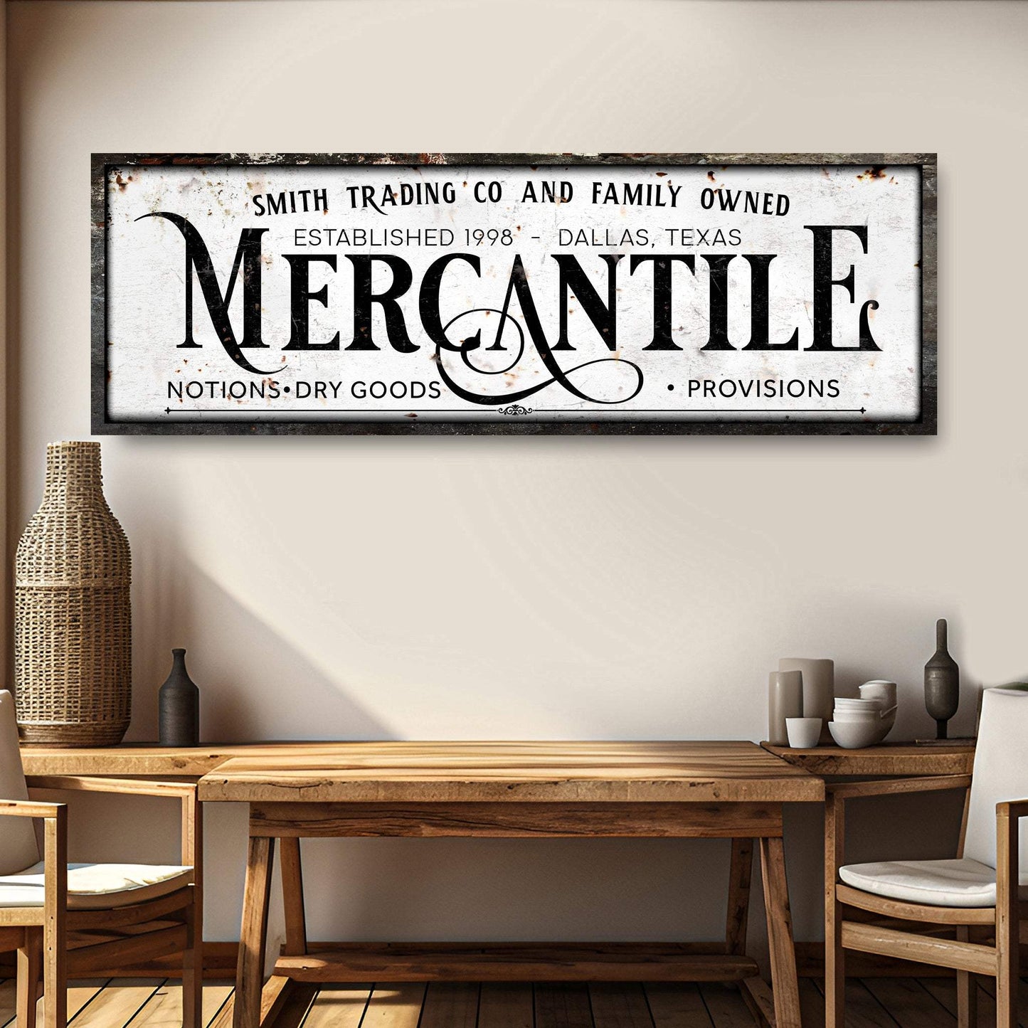 Family Owned Mercantile Sign - Tailored Canvases - Flyclothing LLC